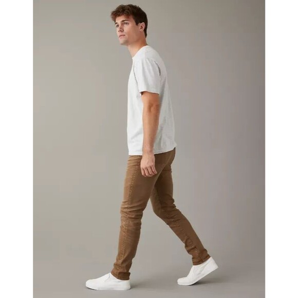 American Eagle Jeans Men's Size 26 X 28 Caramel Brown Airflex+ Athletic Fit Slim - Picture 12 of 12